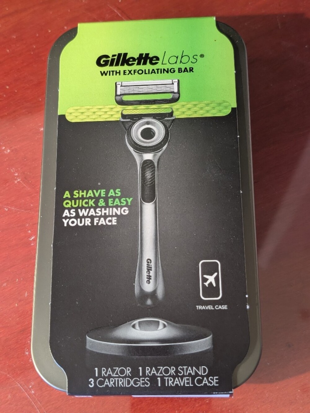 Gillette Labs Exfoliating Bar Razor with Travel Case NWT